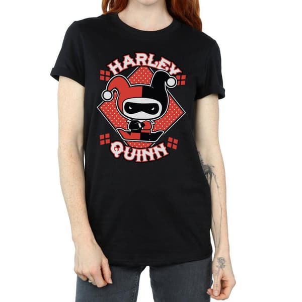 Harley Quinn Womens/Ladies Chibi Cotton Boyfriend T-Shirt