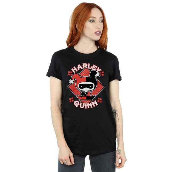 Harley Quinn Womens/Ladies Chibi Cotton Boyfriend T-Shirt