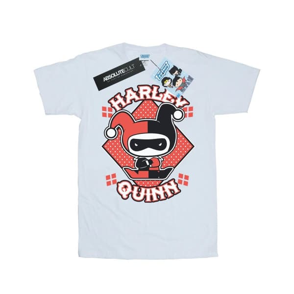 Harley Quinn Dam/Tjej Chibi Bomull Boyfriend T-shirt
