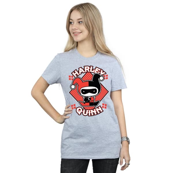 Harley Quinn Womens/Ladies Chibi Cotton Boyfriend T-Shirt