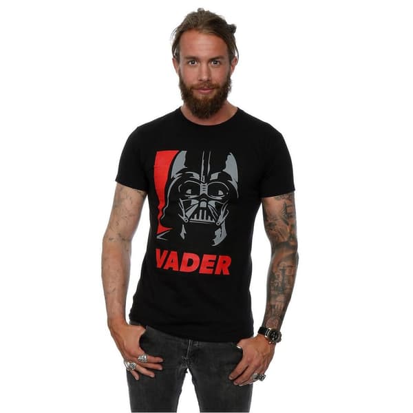Star Wars Mens Darth Vader Poster Cotton T-Shirt