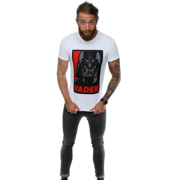 Star Wars Mens Darth Vader Poster Cotton T-Shirt