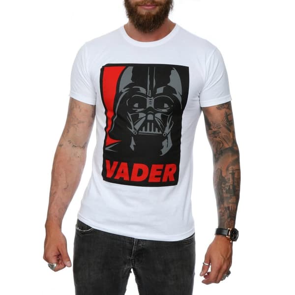 Star Wars Mens Darth Vader Poster Cotton T-Shirt