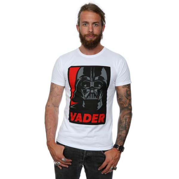 Star Wars Mens Darth Vader Poster Cotton T-Shirt