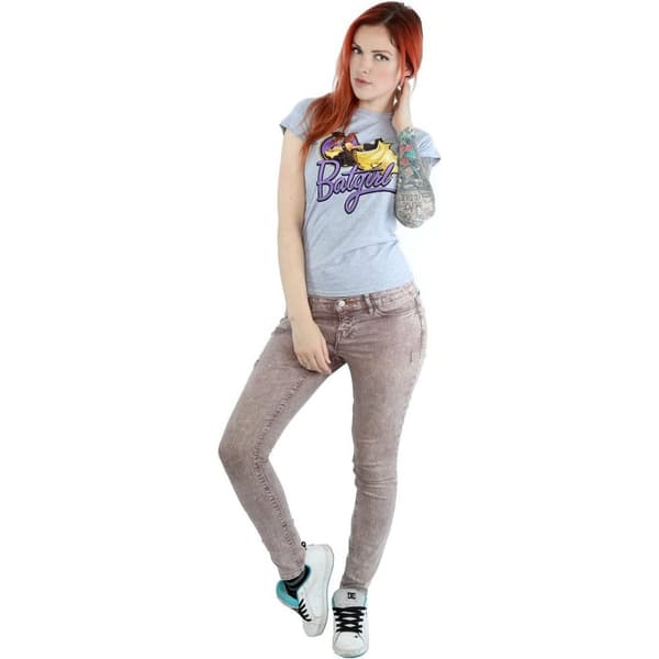 DC Bombshells Dam/Tjej Batgirl Badge Heather T-shirt