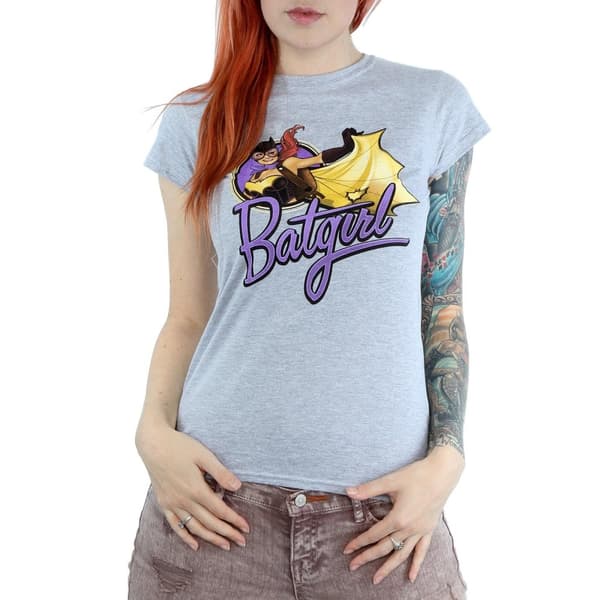 DC Bombshells Dam/Tjej Batgirl Badge Heather T-shirt