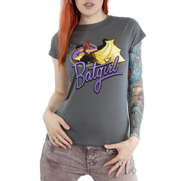 DC Bombshells Womens/Ladies Batgirl Badge Heather T-Shirt