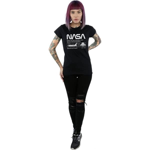 NASA Womens/Ladies Classic Space Shuttle Cotton T-Shirt