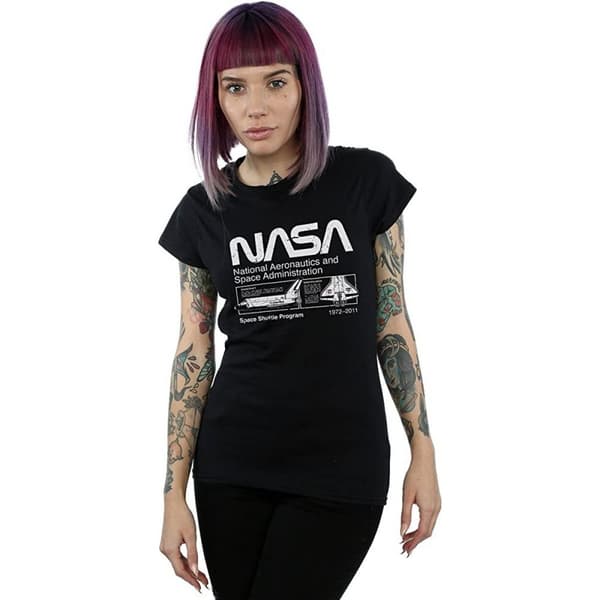 NASA Womens/Ladies Classic Space Shuttle Cotton T-Shirt