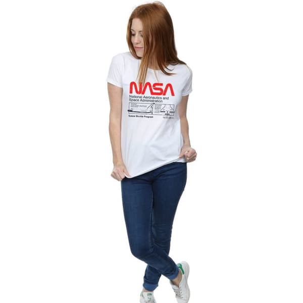 NASA Womens/Ladies Classic Space Shuttle Cotton T-Shirt