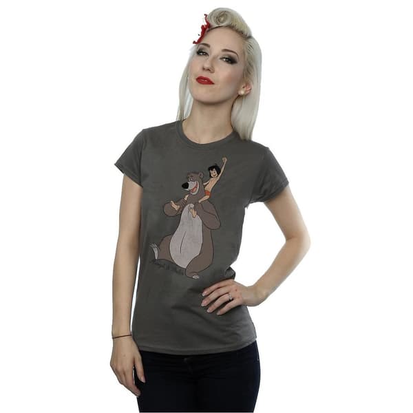 Jungle Book Womens/Ladies Classic Mowgli And Baloo Heather T-Shirt