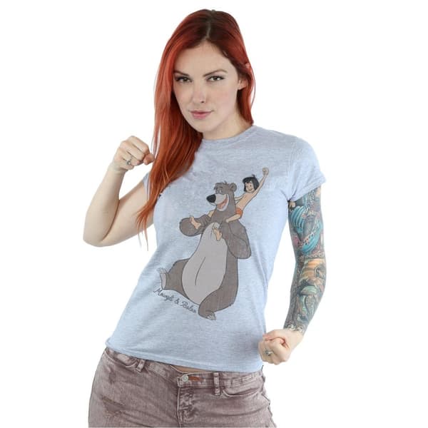 Jungle Book Womens/Ladies Classic Mowgli And Baloo Heather T-Shirt
