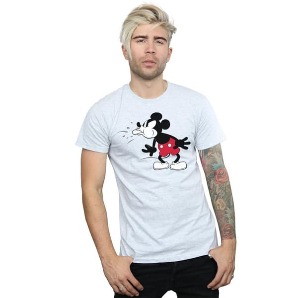 Disney Mens Mickey Mouse Tongue T-Shirt