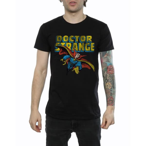 Doctor Strange Mens Flying Cotton T-Shirt