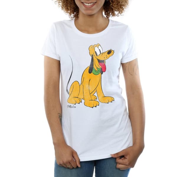 Disney Womens/Ladies Classic Pluto Heather T-Shirt