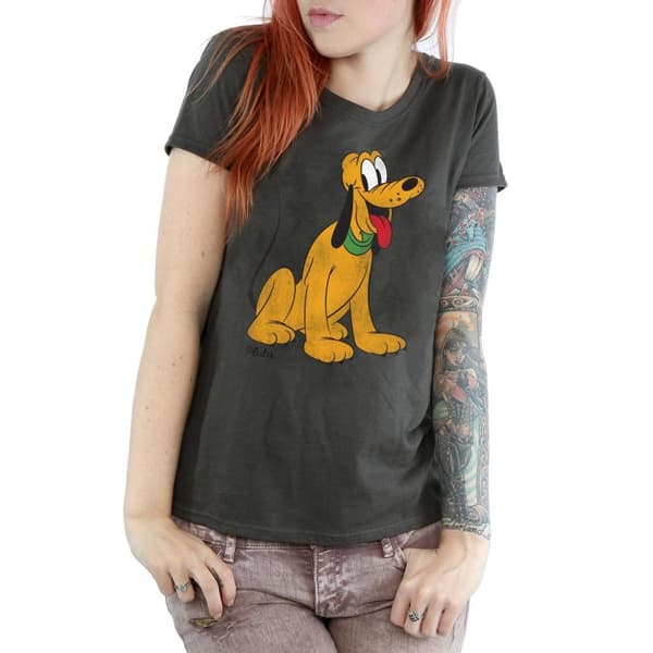 Disney Womens/Ladies Classic Pluto Heather T-Shirt