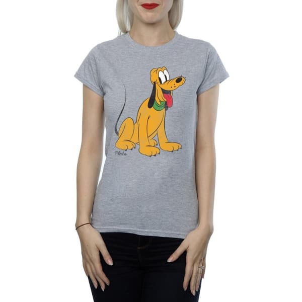 Disney Womens/Ladies Classic Pluto Heather T-Shirt