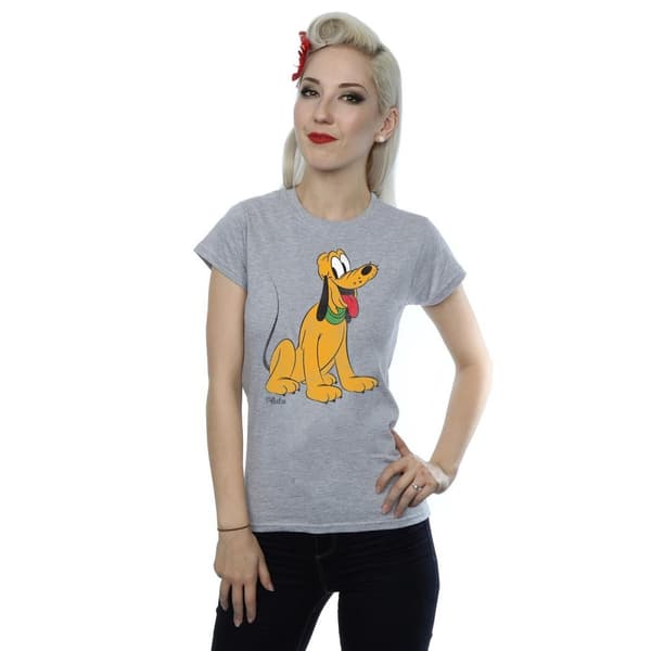 Disney Womens/Ladies Classic Pluto Heather T-Shirt