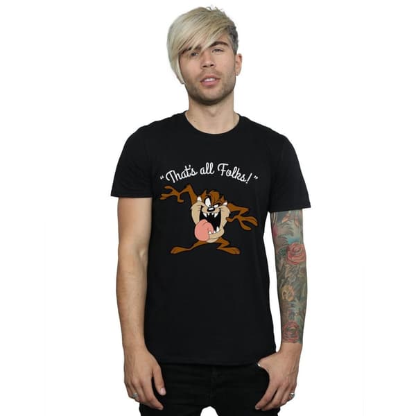 Looney Tunes Mens That´s All Folks Taz Cotton T-Shirt