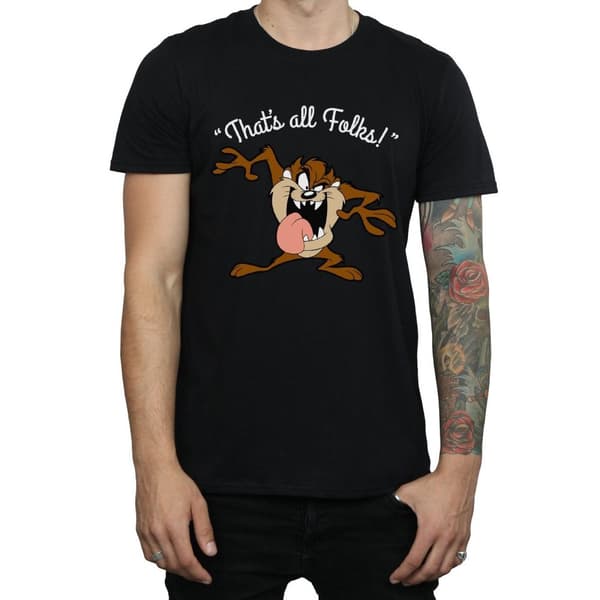 Looney Tunes Mens That´s All Folks Taz Cotton T-Shirt