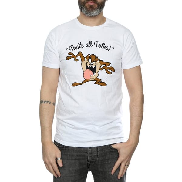 Looney Tunes Mens That´s All Folks Taz Cotton T-Shirt