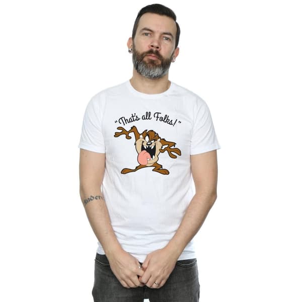 Looney Tunes Mens That´s All Folks Taz Cotton T-Shirt