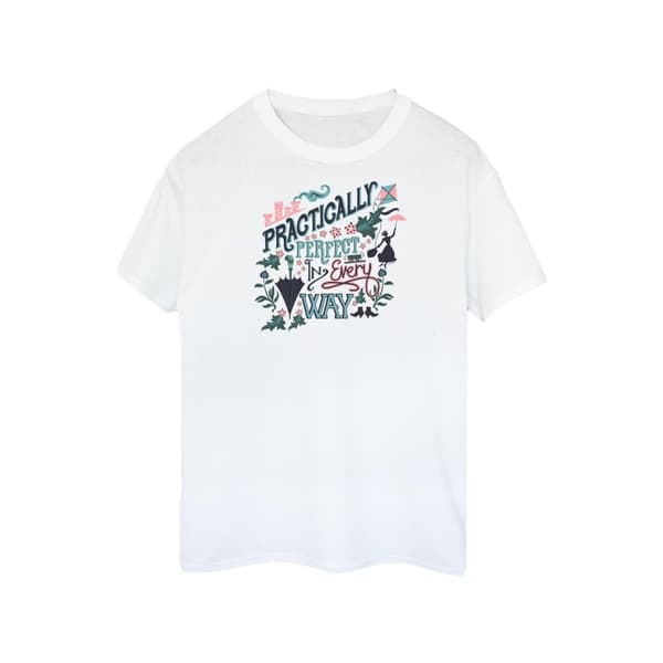 Mary Poppins Womens/Ladies Practically Perfect In Every Way Cotton Boyfriend T-Shirt