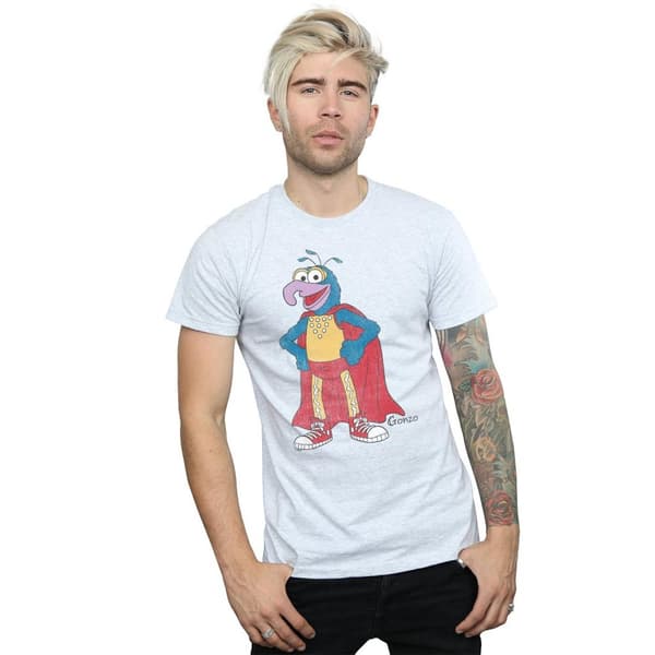 The Muppets Mens Classic Gonzo Heather T-Shirt