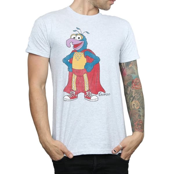 The Muppets Mens Classic Gonzo Heather T-Shirt