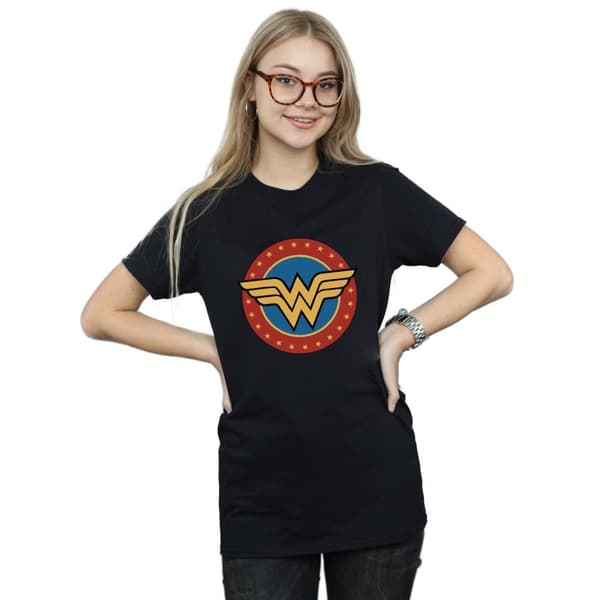 Wonder Woman Womens/Ladies Logo Cotton Boyfriend T-Shirt
