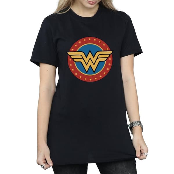 Wonder Woman Womens/Ladies Logo Cotton Boyfriend T-Shirt