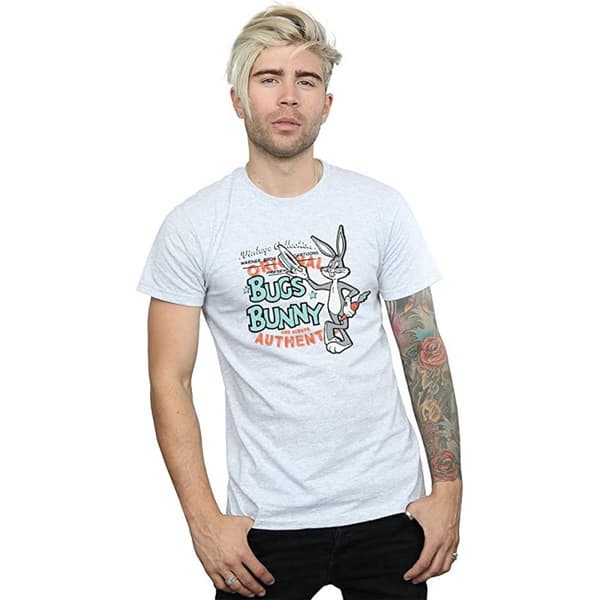 Looney Tunes Mens Bugs Bunny Vintage T-Shirt
