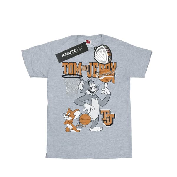 Tom and Jerry Dam/Tjej - Spinning Basketball - Boyfriend-T-shirt i bomull