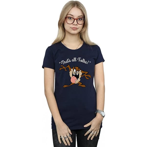 Looney Tunes Womens/Ladies That´s All Folks Taz Cotton T-Shirt