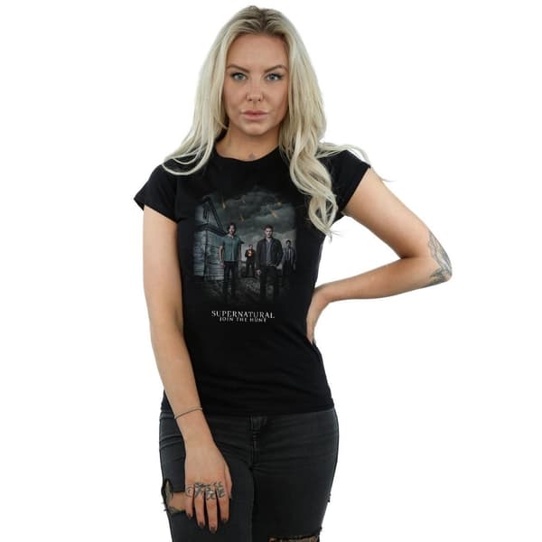Supernatural Womens/Ladies Join The Hunt Meteor Shower Cotton T-Shirt