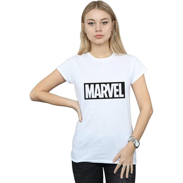 Marvel Womens/Ladies Outline Cotton Logo T-Shirt
