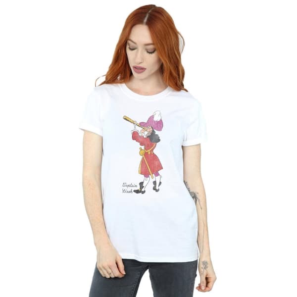 Peter Pan Womens/Ladies Classic Captain Hook Cotton Boyfriend T-Shirt