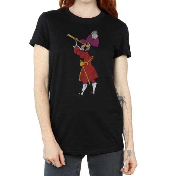 Peter Pan Womens/Ladies Classic Captain Hook Cotton Boyfriend T-Shirt