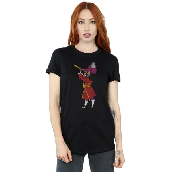 Peter Pan Womens/Ladies Classic Captain Hook Cotton Boyfriend T-Shirt