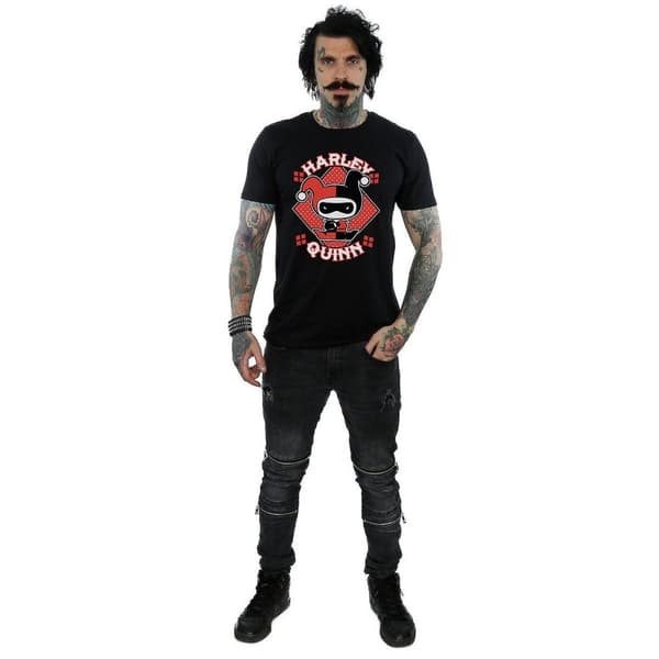 Harley Quinn Chibi bomulls-T-shirt för herrar