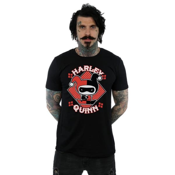 Harley Quinn Chibi bomulls-T-shirt för herrar