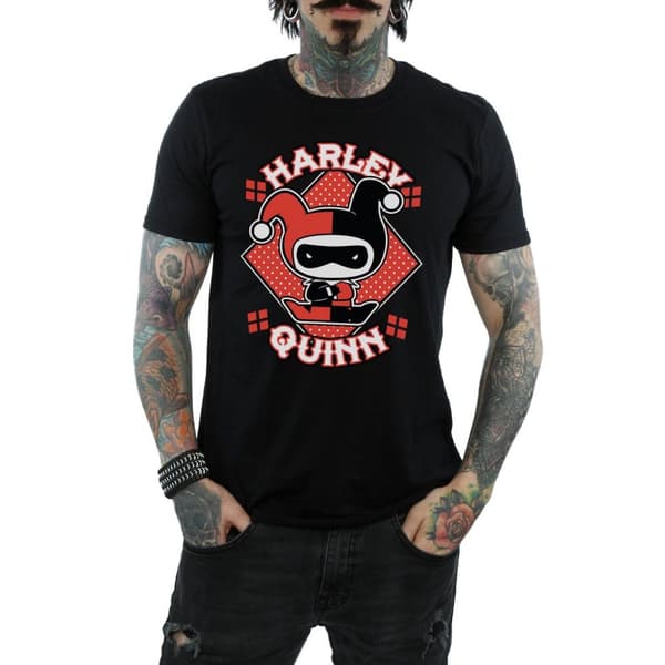 Harley Quinn Chibi bomulls-T-shirt för herrar