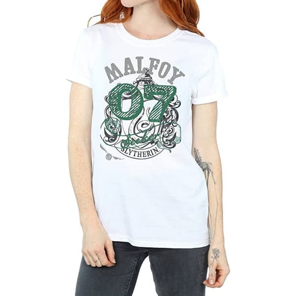Harry Potter Womens/Ladies Malfoy Slytherin Cotton T-Shirt