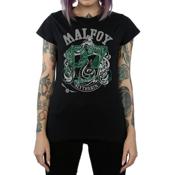 Harry Potter Womens/Ladies Malfoy Slytherin Cotton T-Shirt