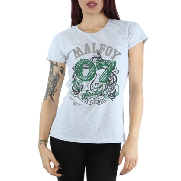 Harry Potter Womens/Ladies Malfoy Slytherin Cotton T-Shirt