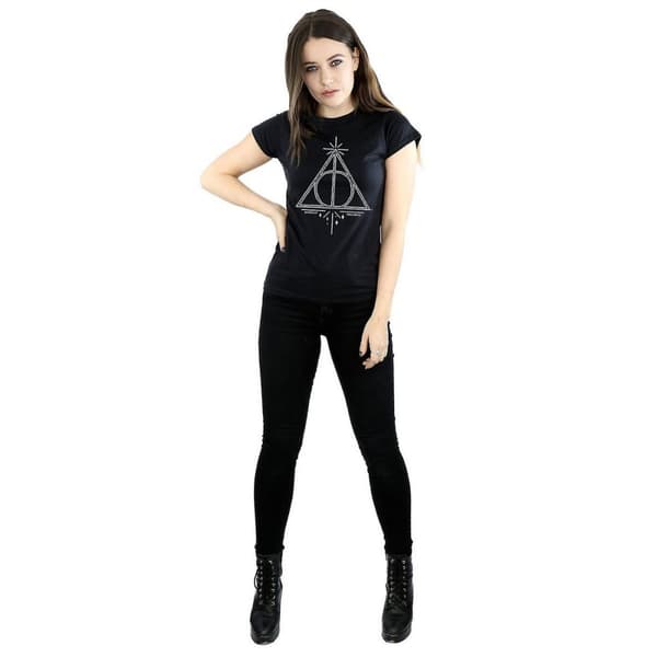 Harry Potter Womens/Ladies Deathly Hallows Cotton T-Shirt