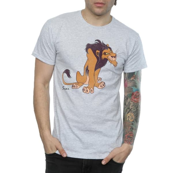 The Lion King Mens Classic Scar Heather T-Shirt
