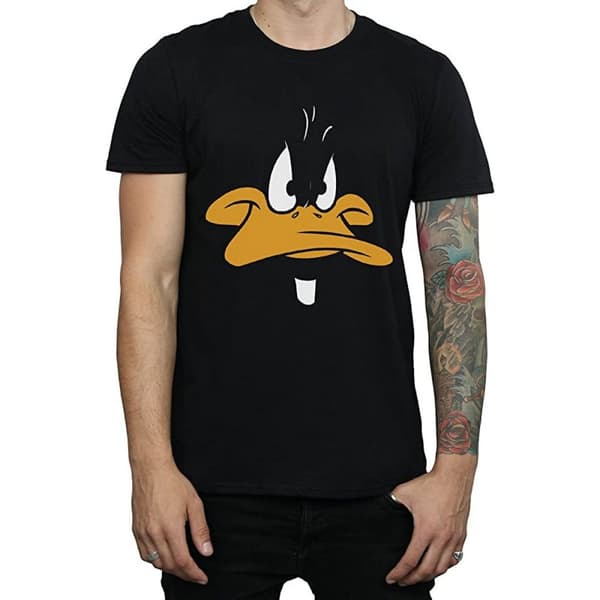 Looney Tunes Mens Daffy Duck Cotton T-Shirt