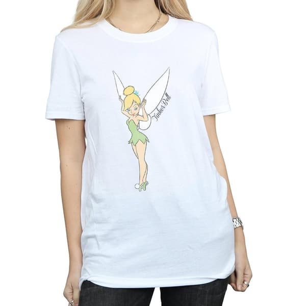 Tinkerbell Boyfriend-t-shirt i bomull för damer/damer