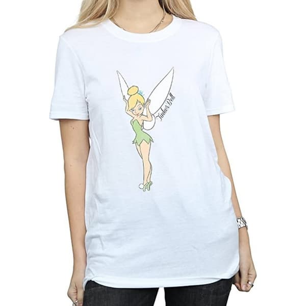 Tinkerbell Boyfriend-t-shirt i bomull för damer/damer